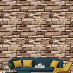 Jaamso Royals Brown Nature Stone Self Adhesive Wallpaper-picture-29