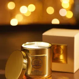 Pure Home and Living Gold Glass Rose And Summer Berry Jar Candle-picture-10