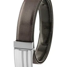 ZEVORA Brown Textured Leather Casual Belt-picture-18