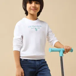 U.S. Polo Assn. Kids Boys Printed Embossed Regular Fit Pullover Sweatshirt-picture-33