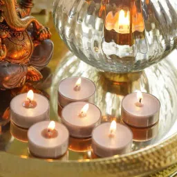 Pure Home and Living Grey White Jasmine T-Light Candles - Set of 24-image-39
