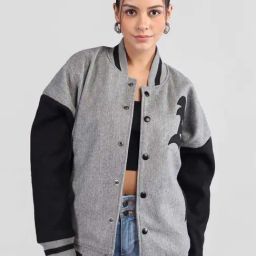 Chkokko Grey & Black Embroidered Jacket-picture-18