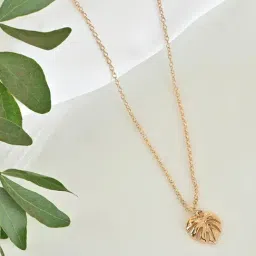 Toniq Gold-Plated Floral Cuban Link Charm Pendant Necklace-image-33