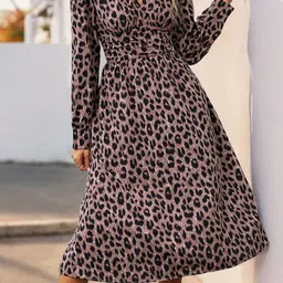 StyleCast Animal Print Fit & Flare Midi Dress image 2