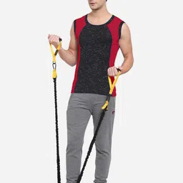 Sporto by Macho Men Pack Of 3 Colourblocked Cotton Gym Vests image 5