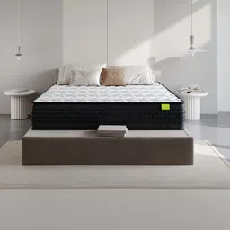 Wakeup India White & Black Quilted Riserox Luxe Comfort Pocket Spring King Mattress-image-41