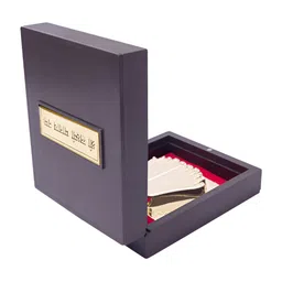 Golden Peacock 2-Pcs Lakshmi Charan Paduka Prayer Box image 2