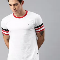 HRX by Hrithik Roshan Men White Solid Lifestyle Regular Fit Tshirts-picture-11