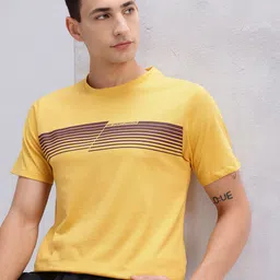 HRX by Hrithik Roshan Striped Lifestyle T-shirt image 1