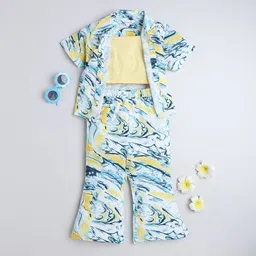 taffykids Girls Shoulder Straps Top With Trouser With Shirt-picture-46