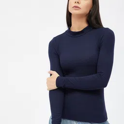 Harpa Navy Blue Fitted Top-picture-44