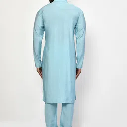 Arihant Rai Sinha Men Regular Pure Silk Kurta with Churidar image 4