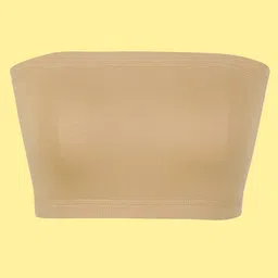 Mackly Cotton Elastane Pack Of 2Solid Tube Bras - Beige image 3