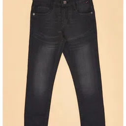 Pantaloons Junior Cotton Mild Washed Jeans - Charcoal image 4