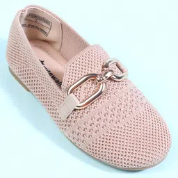 Cute Walk by Babyhug Slip On Solid Ballerina - Beige image 3