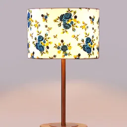 Devansh Multicoloured Wood Abstract Shaped Table Lamp image 2