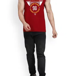 WOOSTRO Pack Of 2 Printed Innerwear Vests RS26 CMB (HARD OLIVE) (98 MAROON) image 3