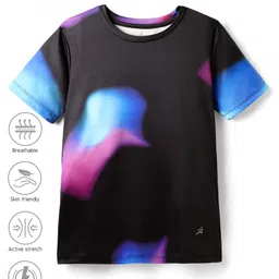 Pine Active Knit Half Sleeves Printed T-Shirt - Black image 5