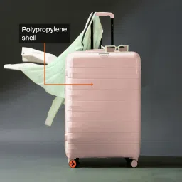 Nasher Miles Vienna Hard-Sided Luggage Set of 2 Peach Trolley Bag (65 & 75 cm) image 3