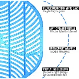 Zureni Urinal Pot Mat Anti-Splash Deodorizer Spatter Lavender Fragrance For Bathroom and Restroom, ZU-USF-0050 (Pack of50) image 4