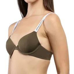 CALVIN KLEIN Olive Logo Work Everyday Bra image 3