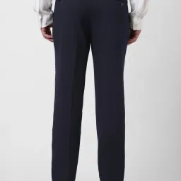 Van Heusen Black Regular Fit Self Pattern Trousers image 3