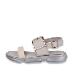 Catwalk Women's Grey Back Strap Wedges image 3