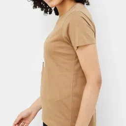 Ginger by Lifestyle Brown Graphic Print T-Shirt image 3