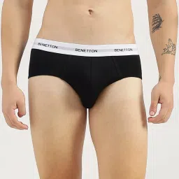 United Colors Of Benetton Multicolored Regular Fit Striped Briefs - Pack Of 2 image 3