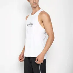 Adidas White Regular Fit Printed Tank Tee image 3