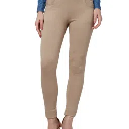 Park Avenue Beige Regular Fit Mid Rise Jeggings-picture-40