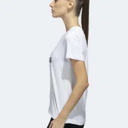 ADIDAS White Printed Sports T-Shirt image 3