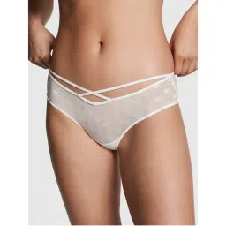 Victoria's Secret PINK DOT MESH CHEEKSTER PANTY - White-image-81