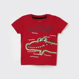 Juniors by Lifestyle Red Cotton Printed T-Shirt-picture-30