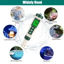KERRO 10 in 1 Water pH Tester for Measuring PH, TDS, Salt, SG, ORP, EC, Hydrogen, Resistivity, Temp, Nutrient, PH 10 in 1 image 4