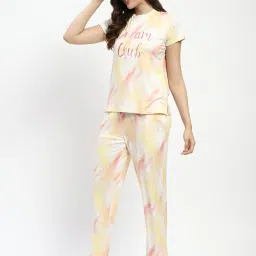 MADAME M Secret Multicolor Graphic Print T-Shirt With Pyjamas image 3