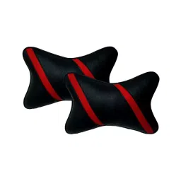 Auto Pearl Strip Red Car Neck Cushion/Neck Pillow Compatible with Mahindra XUV 500-picture-13