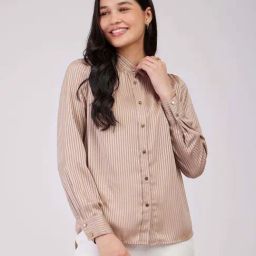 Fablestreet Beige Striped Shirt-picture-10