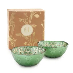 Pure Home and Living Green Glass Baroque Small Bowls - Set of 2 image 3