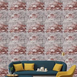 Jaamso Royals Multicolour Brick and plaster Self Adhesive Wallpaper-picture-17