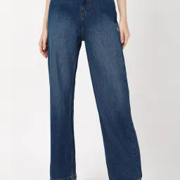 Bewakoof Blue Cotton Straight Fit Jeans image 3
