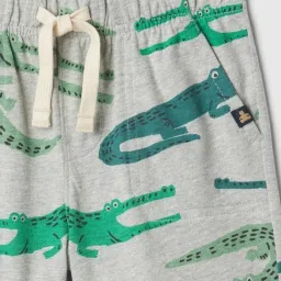 GAP Boys Grey Cotton Printed Shorts image 3