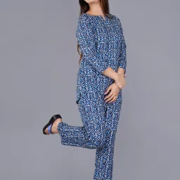 TREND ME Blue Regular Fit Printed Night Suit image 3