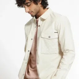 Rare Rabbit White Cotton Regular Fit Solid Jacket image 3