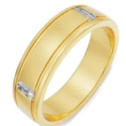 EMORI Yellow Gold Classic Emerald Men's Diamond Ring image 3