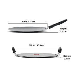 Sumeet Elegant Design Silver Aluminium Cookware Set image 3