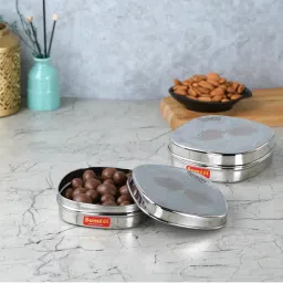 Sumeet Silver Stainless Steel 2 Piece Container image 3