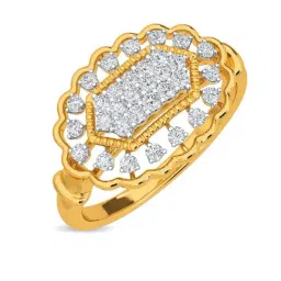 Kisna Diamond & Gold Jewellery Leah 14k (585) Diamond & Gold Ring For Women-picture-40