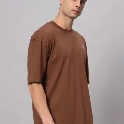 Griffel Brown Cotton Loose Fit T-Shirt image 3