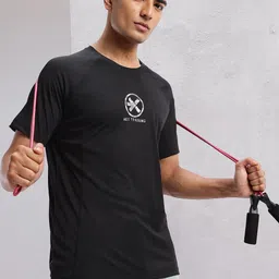 HRX by Hrithik Roshan Brand Logo Print Rapid-Dry Training T-shirt-picture-49